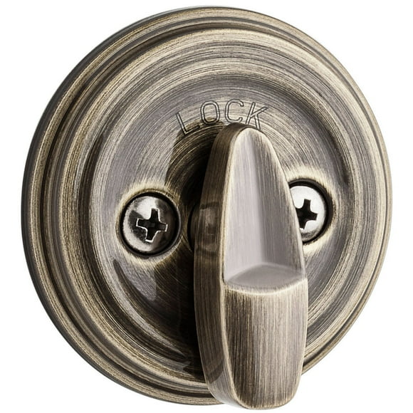 Deadbolt Kwikset SmartKey 980, metal de latón envejecido