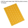 thumbnail image 3 of Unique Bargains Autocollant Coin Photo PVC Autocollant de Montage Jaune 10 Feuilles/1020 Pcs, 3 of 5