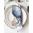 thumbnail image 2 of nqOlkjepod Blue Crab Coastal Cloth Napkins Set of 4 Reusable Dinner Napkins, Nautical Summer Coral Ocean Beach Cocktail Napkin Washable Table Napkins for Wedding/Holiday Party/Baby Shower 20"x20", 2 of 8