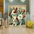 thumbnail image 4 of Cocosmile Rabbits Vintage Poster - Retro Art of Bunnies Eating Lettuce, Moody Animal Lover Print for Farmhouse or Nursery Decor - 11x14 UNFRAMED Wall Art, 4 of 6