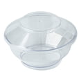 thumbnail image 2 of Mini Serve 4 oz Round Clear Plastic Medium Deli Cup - with Lid - 3 1/4" x 3 1/4" x 2" - 100 count box, 2 of 10