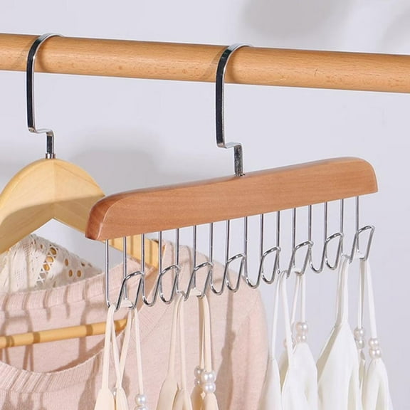 Natural Wood Wooden Belt Hanger for Closet with 8 Hooks,coat Hanger,coat Hanger