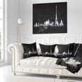 thumbnail image 3 of Designart Paris Dark Silhouette - Cityscape Painting Throw Pillow - 16x16, 3 of 5