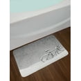 thumbnail image 2 of Winter Bath Mat, Bicycle Covered with Snow Cold Weather Seasonal Calm Scenery Christmas Inspired, Non-Slip Plush Mat Bathroom Kitchen Laundry Room Decor, 29.5 X 17.5 Inches, Taupe White, Ambesonne, 2 of 2