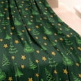 thumbnail image 3 of Green Christmas Tree and Star Pattern Blanket,Comfortable Soft Flannel Throw Blanket,All Season,Warm Lightweight Blankets for Sofa Bed Couch Living Room Chair,60"x80", 3 of 4
