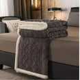 thumbnail image 4 of Skegnu Thickened Flannel Throw Blanket, Twin Size Lightweight Taffeta Fleece Blanket for Couch Sofa, 2-Sided Woven Design Fuzzy Soft Cozy Blanket for All Seasons, 60"×80", 4 of 5