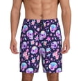 thumbnail image 1 of Fotbe crystal Skull flower cool Pantalones Cortos de Pijama para Hombre, Ropa de Dormir, Pantalones de Pijama Cortos para Hombre-X-Large, 1 of 6