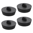 thumbnail image 1 of Tapón de drenaje de goma de 4 piezas para bañera, se adapta a desagües de 1-3/4 pulgadas a 28 pulgadas, negro, 1 of 6