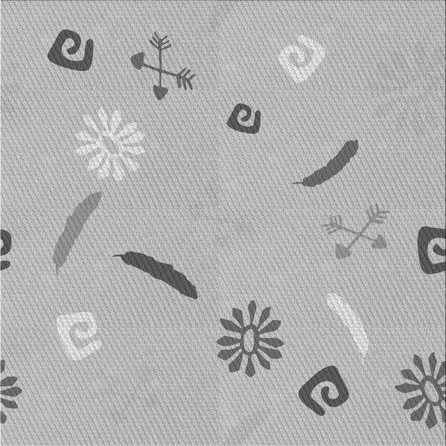 Ahgly Company Machine Washable Indoor Square Transitional Platinum Silver Gray Area Rugs, 5' Square
