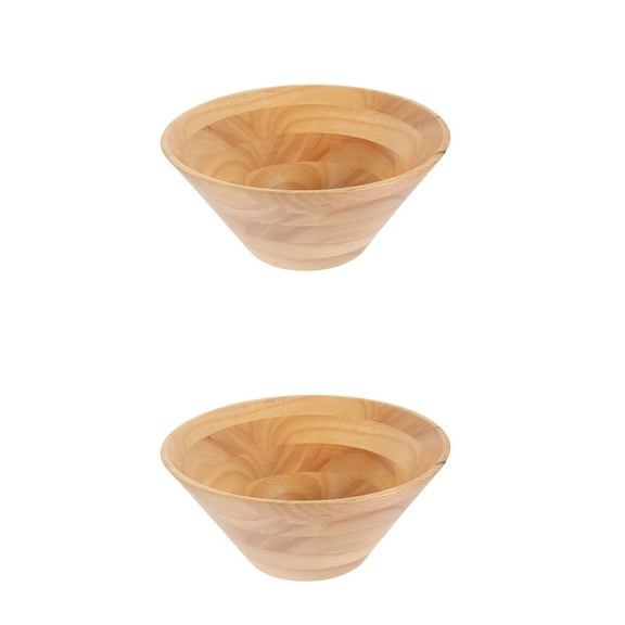 2 Pieces Wooden Salad Bowl Extra Large Serving Spinner Mini Bowls Mixing Fruit