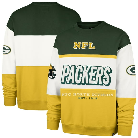 Men's '47 Green/Gold Green Bay Packers Breeze Maximalist Sweatshirt