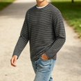 thumbnail image 5 of EnJoCho Kids Striped T Shirt Long Sleeve Crewneck Soft Basic Layer Top Raglan Casual Warm Tee for Boys Girls Toddler Fall Winter School Daily Outdoor Wear, 5 of 6