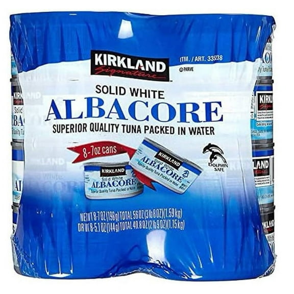KS Superior Quality Solid White Albacore Tuna Cans - 8 Pack (7 oz.)