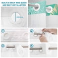 thumbnail image 3 of No Hook Shower Curtain with Built-in Rings - Teal Green Blue Coastal Washable Waterproof Fabric Bathroom Curtains for Hotel,Rentals, 72 X 72 Inch Long , Nautical Ocean Coral Starfish Shell, 3 of 9