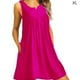 thumbnail image 1 of Vestido de mujer Chaleco con botones plisados ​​Camiseta Vestido sin mangas con bolsillo informal, Rosa roja, XL Monstrate AP002060-44, 1 of 5