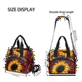 thumbnail image 4 of Herdesigns Sunflower Lunch Bag for Men Women Adults Flower Insulated Lunch Box Leakproof Cooler Tote Bag Organizer with Adjustable Shoulder Strap, 4 of 7
