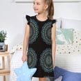 thumbnail image 4 of Vsdgher Mandala pour Filles Chemises de Nuit Manches Courtes à Volants Robe de Nuit Pyjama pour Fête Pyjama-TTG, 4 of 6