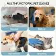 thumbnail image 2 of 2 Pack Pet Gloves, Pet Grooming Bathing Scrub Brush, Grooming Gloves for Long and Short Haired Dogs, Cats, Rabbits and Horses, High Efficiency Pet Hair Removal Gloves, 2 of 5