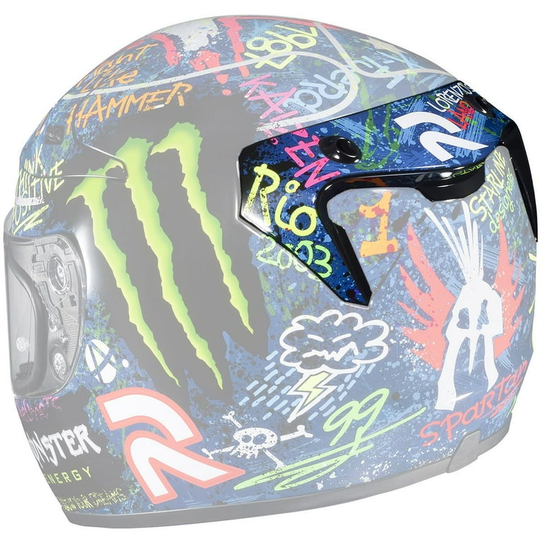 HJC RPHA-10 Graffiti Lorenzo Rear Vent Black/Green/Blue