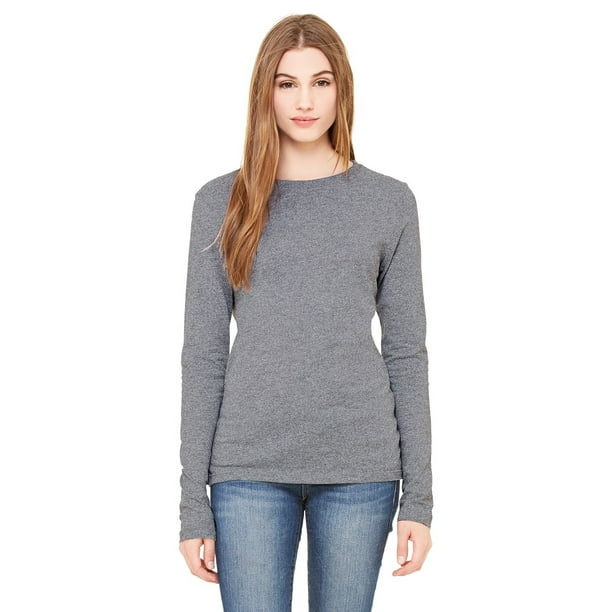 BELLA+CANVAS - The Bella + Canvas Ladies Jersey Long Sleeve T-Shirt ...