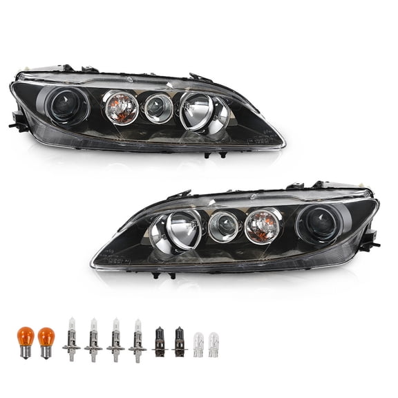 Clear Black Halogen Headlights Fit For 2006 2007 2008 Mazda 6 Left Right Side