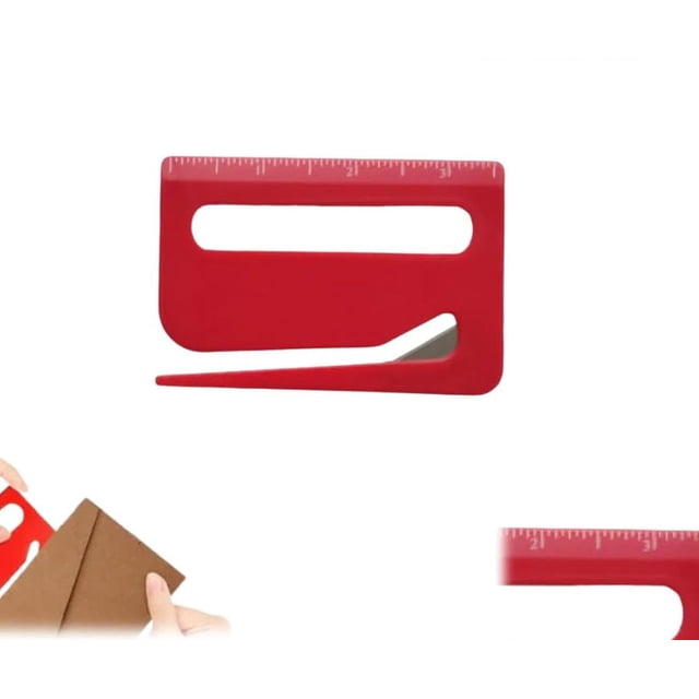 Envelope Opener 2025 New Letter Opener Envelope Slitter, Letter Opener with Concealed Blade, Letter Openers with Scale, Magnifying Glass, Wrapping Paper Cutter Tool for Home