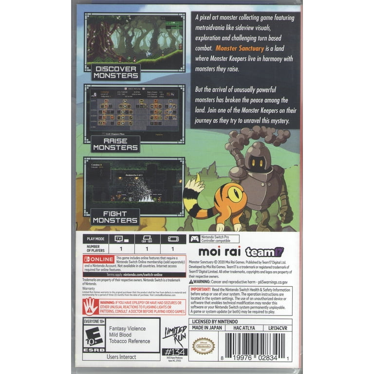 Monster Sanctuary (Limited Run Games) (Nintendo Switch) - Walmart.com