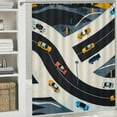 thumbnail image 6 of Orinice Cars Bathroom Decor Set Colorful Luxurious Graphic Print Polyester Fabric Shower Curtain Decoration with Hooks 36x72, 6 of 7