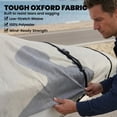 thumbnail image 4 of Housse Universelle pour Remorque/bateau 20-21 Pi, Tissu Oxford Polyester Imperméable 3000 mm, Protection Résistante aux Intempéries avec Boucles à Attache Rapide pour Rangement Extérieur, Gris Pâle, 4 of 7