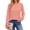 Coral, variant on Fantaslook V Neck Blouses for Women Dressy Casual Tops Button Long Sleeve Shirts Trendy Fall Tops