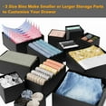 thumbnail image 2 of SpaceAid 12 Pack Drawer Organizer for Clothes, Dresser Drawer Organizer, Black, 2 of 6