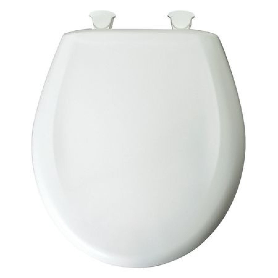 BEMIS 200SLOWT 020 Round Closed Front Toilet Seat,Crane Wht, With Cover