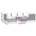 thumbnail image 4 of vidaXL 7 Piece Garden Lounge Set with Cushions Poly Rattan Brown, 4 of 5