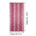 GEHGNA Polyester Curtains Star Moon Print Kids Boy Girls Window