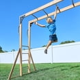 thumbnail image 4 of Backyard Discovery Dover Bay Spruce Swing Set, Slide, Clubhouse, Monkey Bars, Rock Wall, 4 of 13