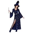 thumbnail image 1 of Disfraz de Halloween, disfraz de actuación de bruja, vestido Sexy de bruja con abertura alta, mono de graduación, 1 of 2