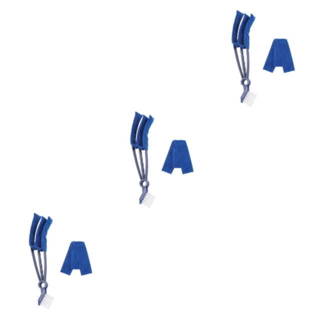 Transemion Microfiber Cleaning Brush Durable And User Friendly Easy To Clean Blinds Window Duster Scratch-proof PP Made Blue + Cloth 3Set