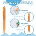 thumbnail image 3 of Uxcell 6Pcs Erasable Gel Pens, 0.5mm Fine Point Heat Erasable Marking Pen with Cap Smooth Writing Fabric Markers for Sewing Drawing Writing Planner, Orange Ink, 3 of 6