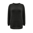 thumbnail image 4 of WXLWZYWL Sweaters for Women Long Sleeve Knit Tops Crewneck Pullover Tunic or Tops to Wear with Leggings, 4 of 5