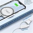 thumbnail image 5 of Magnetic Wireless Charger，Wireless Charging Pad Compatible with iPhone 17/16/15/14/13/12 Pro Plus,Max & AirPods 4/3/2 Pro &iwatch，White, 5 of 10