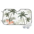 thumbnail image 2 of Lsque Vintage Palm Trees Car Windshield Sun Shade | Accordion Folding Style Auto Shade for Car Truck SUV Van | Blocks UV Rays Sun Visor Protector | Small, 2 of 7