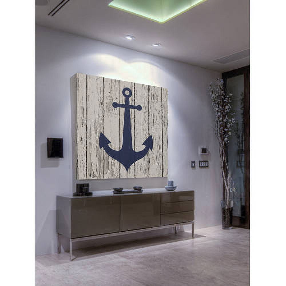 "Blue Anchor" Painting Print on Wrapped Canvas