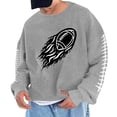thumbnail image 1 of Sudadera sin capucha para hombre, cuello redondo, sudadera deportiva con estampado de fútbol, jersey de manga larga, blusa de poliéster para hombre, 1 of 4