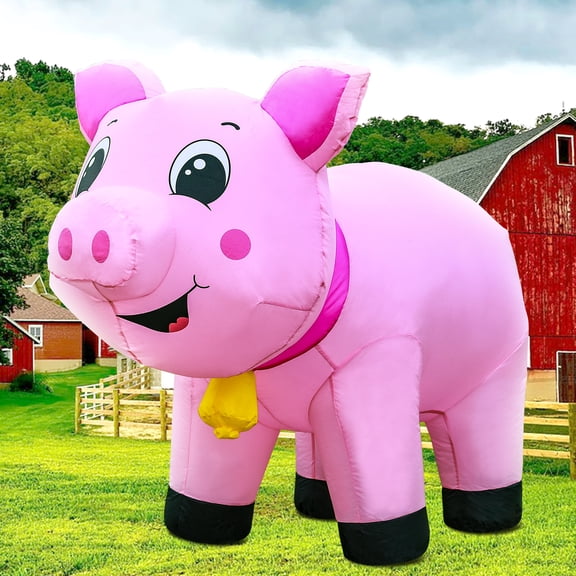 DeeKom Christamas Inflatables Pig Decorations, Blow up Cute Animal Decor