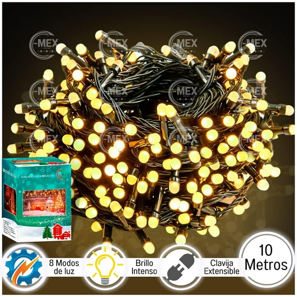 Luces navideñas DOSYU serie Blanco CALIDO 200 LEDs 10 Metros DY-ICE200L-V8