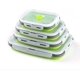 thumbnail image 1 of Silicone Foldable Food Storage Containers, 4 Pieces, Foldable, 1 of 4