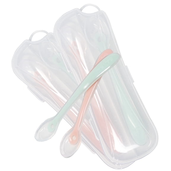 Pink and Green Spoon Set with Case - 2 pack