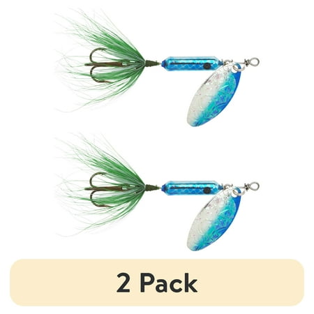 (2 pack) Yakima Bait Worden s Original Rooster Tail Inline Spinnerbait Fishing Lure Flash Blue 1/16oz