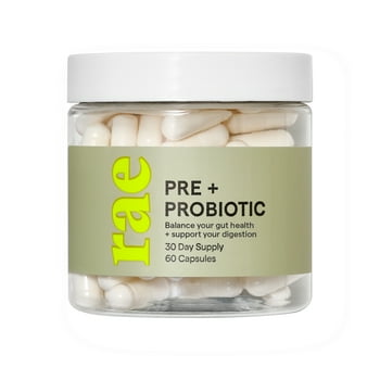 Rae Pre + Probiotic with Apple Cider Vinegar & ophilus, Support Digestive & Gut , 60ct