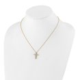 thumbnail image 3 of 14K Yellow Gold Cable Necklace with Pendants Chain Diamond Cross 18 inch 16 mm, 3 of 3